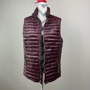 Burgundy Abercrombie & Fitch Puffer Vest